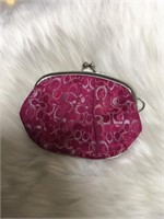 Hot pink coach, coin, pouch, vintage & never used
