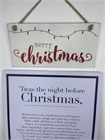 2 Christmas Signs, One Wood, One Poem