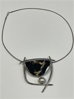 STERLING MODERNIST NECKLACE BY CINDY CALLAHAN