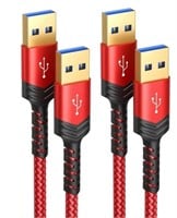 JSAUX 2Pack USB-A To USB-A Nylon Cable