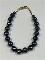 CAROLEE BLACK PEARALIZED BEAD NECKLACE