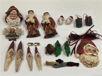 WOODEN CHRISTMAS COLLECTIBLES PINS, EARRINGS