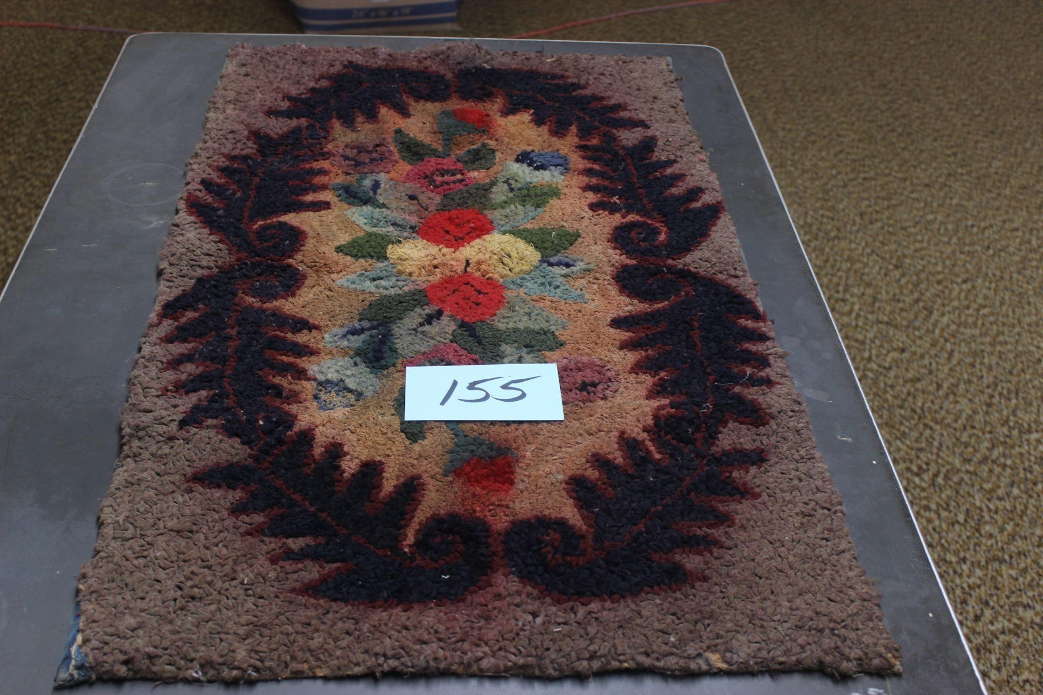 Vintage hooked rug