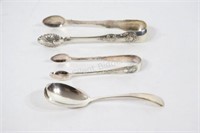 Sterling Silver w Hallmarks Tongs
