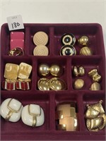14 PAIRS OF COSTUME JEWELRY CLIP EARRINGS