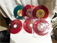 6 x 45 rpm vintage coloured vinyl