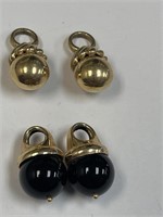 18 KT YELLOW GOLD PENDANTS? SPACERS? LOT OF 4