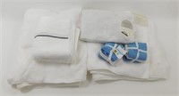 * New Set of White Towels & a Bath Mat
