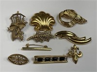 LOT OF 9 BAR & OTHER MISC. PINS