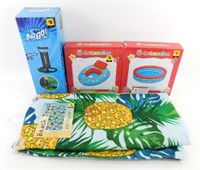 * New Cocomelon Pool Toys, Pump & Beach Towels
