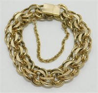 Vintage 12k GF Double Link Bracelet - 39 grams,