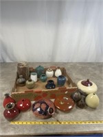 Large assortment of pottery vases