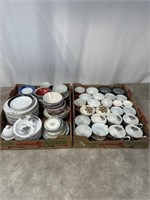 Large assortment of teacups and large assortment