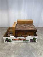 Assortment of Wood Boxes, Jewelry Boxes and