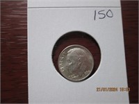 1964 Roosevelt Silver Dime - AU / BU