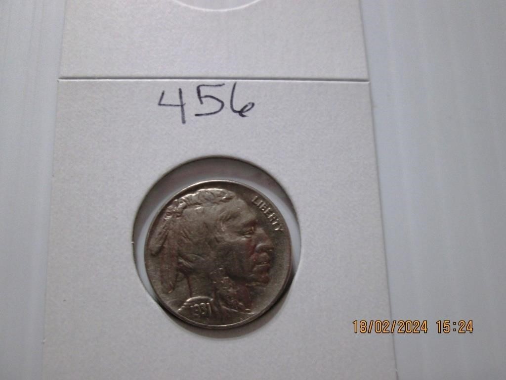 1931 S Buffalo Nickel  AU Condition