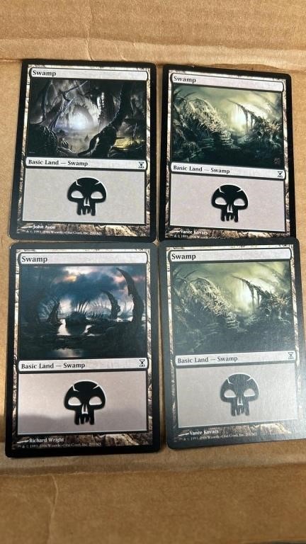 4 Cards Lot of MTG Swamp