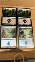 4 Cards Lot of MTG Swamp and Island