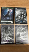 4 Cards Lot MTG: Wolf, Island, Swamp