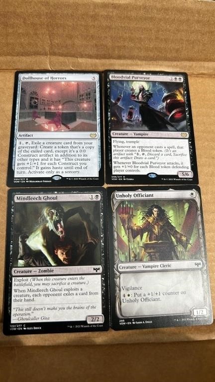 4 Cards Lot MTG: Dollhouse of Horrors, Bloodvial P