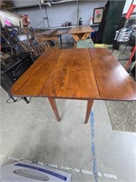 Solid wood drop leaf table