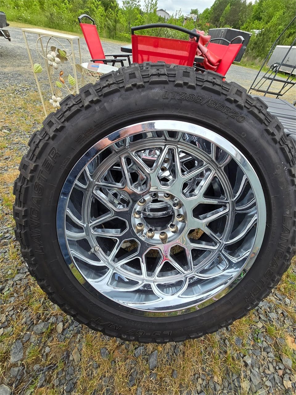 Set of 3 tires and wheels