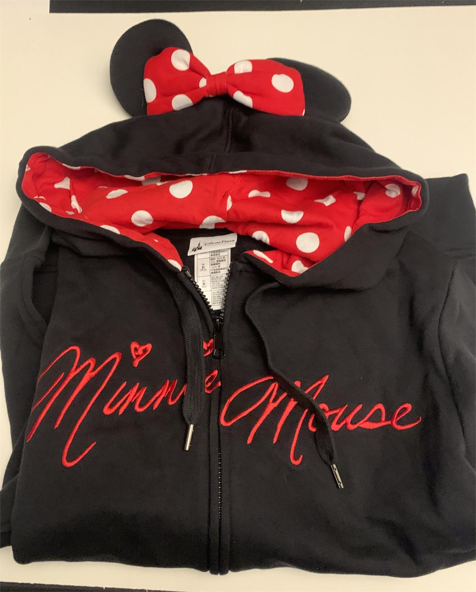 New Disney Minnie Mouse Hoodie X Large Women NWT