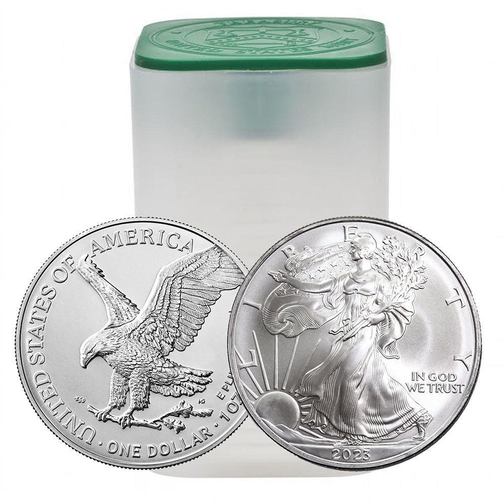 1 oz American Silver Eagle tube with 20 coins