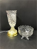 Crystal lamp & Footed bowl