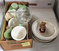 Lot of dishes mugs plates