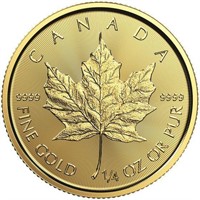 1/4 oz Canadian Gold Maple Leaf Coin