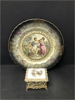Mitterteich Germany plate and cute trinket box