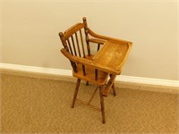 Antique wooden high chair