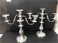 Reproduction of 1778 Silver plate candlabras