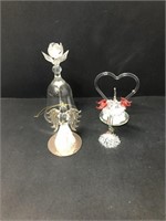 Blown Glass lot -angel, bird, heart & bell
