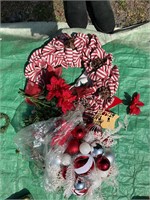 Christmas wreath and other decor