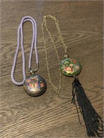 2 Cloisonne necklaces
