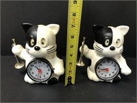 Two Rhythm Japan Dog Clocks