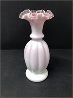 Pink Cased Ruffle Vase - Fenton?