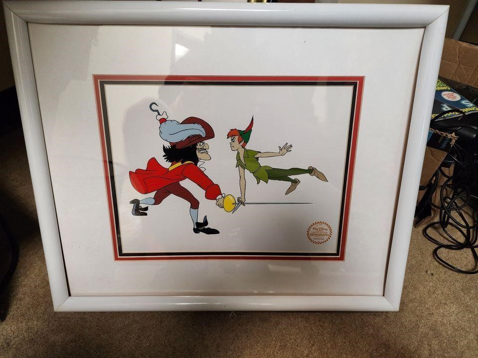Disney Peter Pan with Captain Hook Serigraph Cell