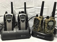 Two sets of walkie-talkies