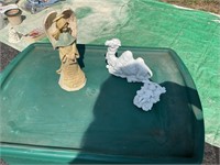 Nativity and angel figurines
