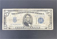 1934A $5 SILVER CERTIFICATE