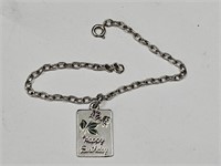 Sterling Silver Happy Birthday Charm Bracelet