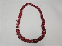 Large Heavy Red Coral   Necklace