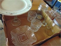 Cake Stand, Votive Holders and Misc Glass
