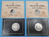 2- 19g  Each Sterling  Treasure Caribbean Coins