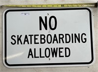 No Skateboarding Industrial Sign