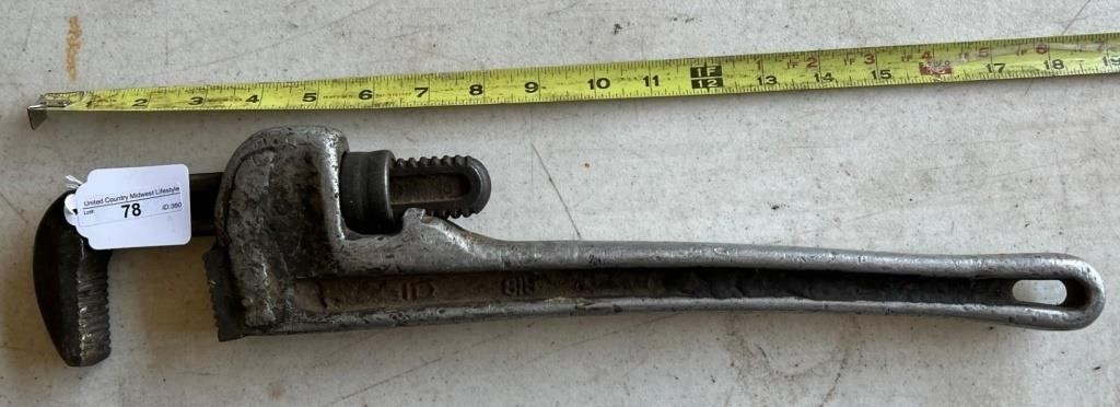 Pipe Wrench 18" Aluminum