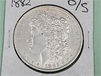 1882- 0/S Silver Morgan Dollar Coin